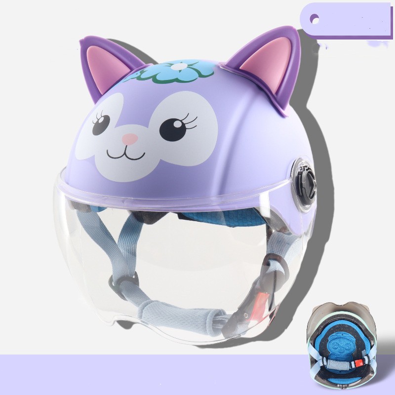 เด็กอายุ 2-14 ปีหมวกกันน็อกการ์ตูนรูปแบบการระบายอากาศเด็กหมวกกันน็อกรถจักรยานยนต์เด็กหมวกกันน็อกเด็ก