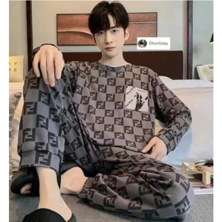 🧸👖M-4XLชุดนอนเวอร์ชั่นเกาหลีl0fum5zlay，ชุดนอนผู้ชาย， ผ้าฝ้ายคุณภาพดี， มีลายการ์ตูนให้เลือก 15 ลาย， ขายาว+เสื้อ