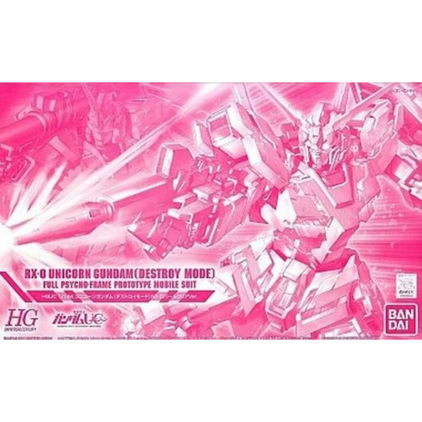 P-Bandai HGUC 1/144 RX-0 Unicorn Gundam (Destroy Mode) Full Psycho-Frame (Pearl Clear) - กันดั้ม Gun