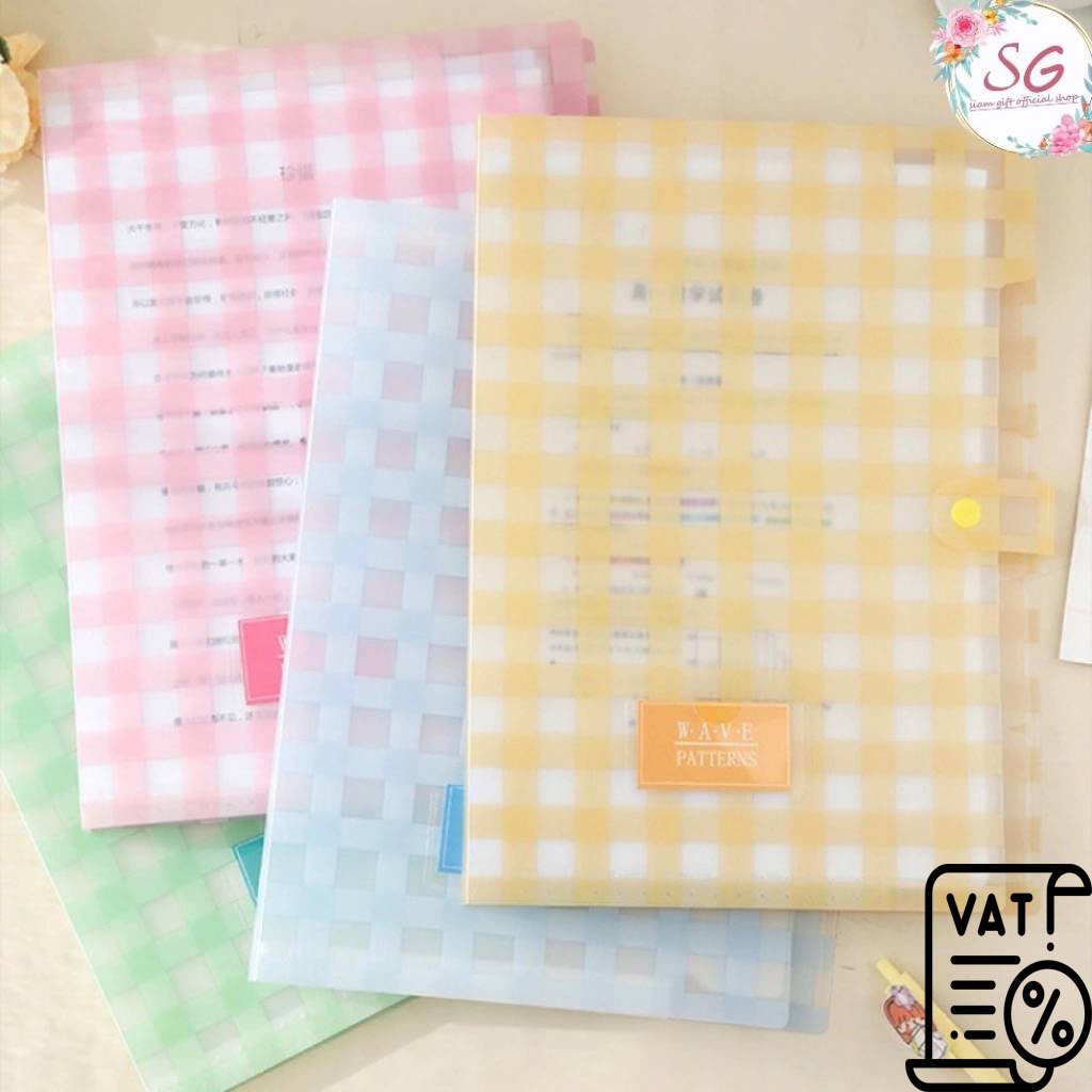 （M528）แฟ้มใส่เอกสาร ขนาด A4 ลายสก๊อต สําหรับนักเรียน แฟ้มเก็บเอกสาร แฟ้มจัดระเบียบเอกสารลายสก๊อต