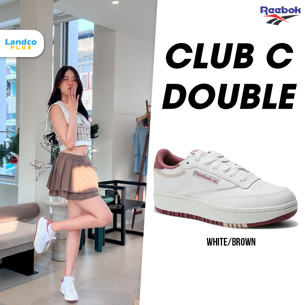 Reebok รองเท้าผ้าใบ รองเท้าลำลอง W Club C Double ID7679 (3590)