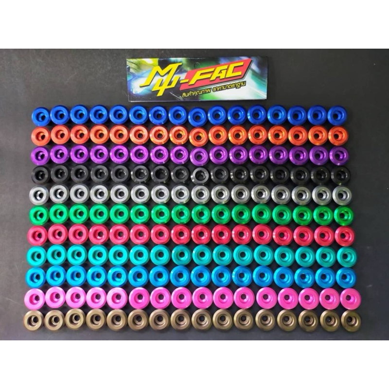 หมุดจาน หมุดจานเบรค จานเบรก อลูมิเนียม ไดร์สีสวยๆ ผลิตไทย ขนาด 13.8 มาตรฐาน รับประกันคุณภาพ