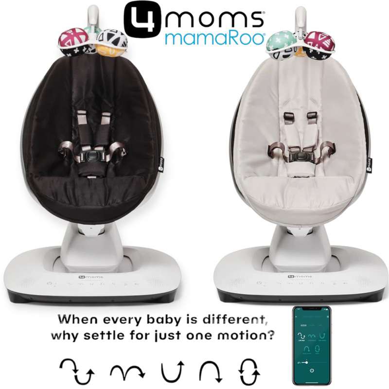 นำเข้า🇺🇸 เปลกล่อมยอดฮิตท๊อปรีวิว รุ่นใหม่ล่าสุด ปี 2024👑 4moms, mamaRoo, Baby Swing, Grey Classic US