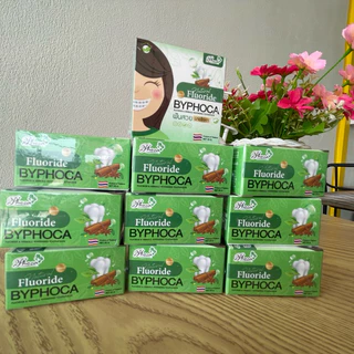 ยาสีฟันบายโภคาของแท้ 10 ชิ้น แบบกล่องสีเขียว ฟลูออไรต์ Byphoca รอบการผลิต MFD: 2026 EXP:2028
