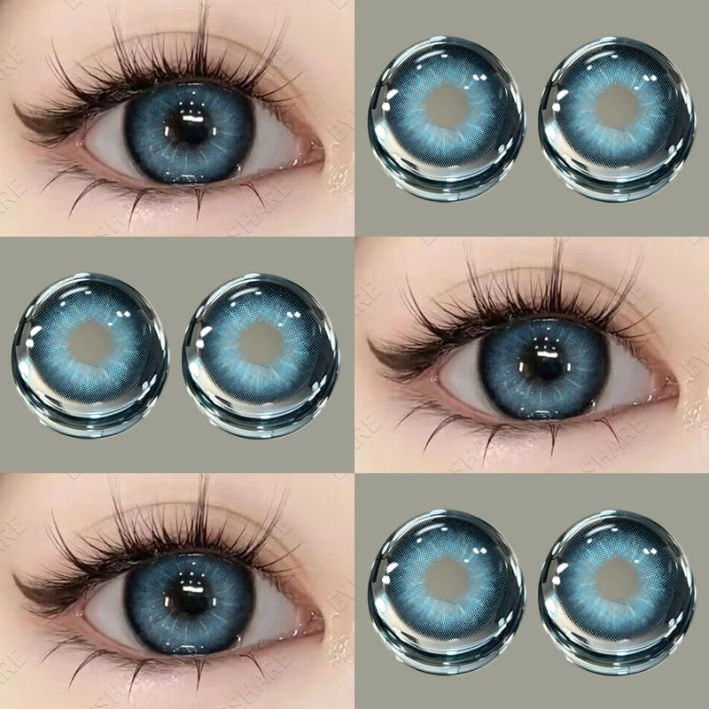 (COD)-Eyeshare Nanalam คอนแทคเลนส์สีฟ้า 14.5 มม.ขนาดใหญ่สีคอนแทคเลนส์เหมาะสำหรับหนึ่งปีจัดส่งฟรี