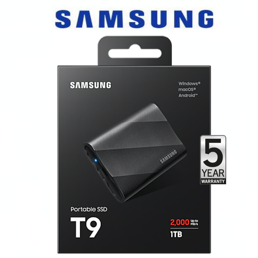 Samsung 1TB T9 Portable SSD USB3.2 (Black)