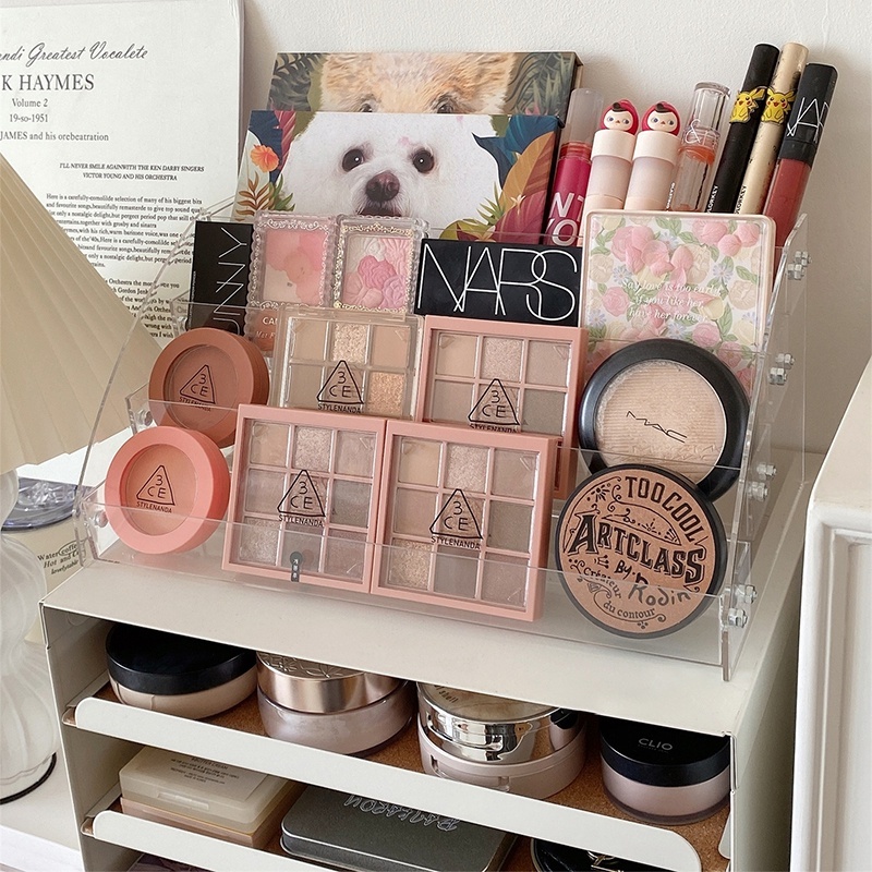 ชั้นวางของอะคริลิค ชั้นวางโมเดล ชั้นวางเครื่องสําอาง ต่อเนื่อง 3/5/7 ชั้น หนา 2มิล สําหรับจัดระเบียบ Gundam หลายชั้น