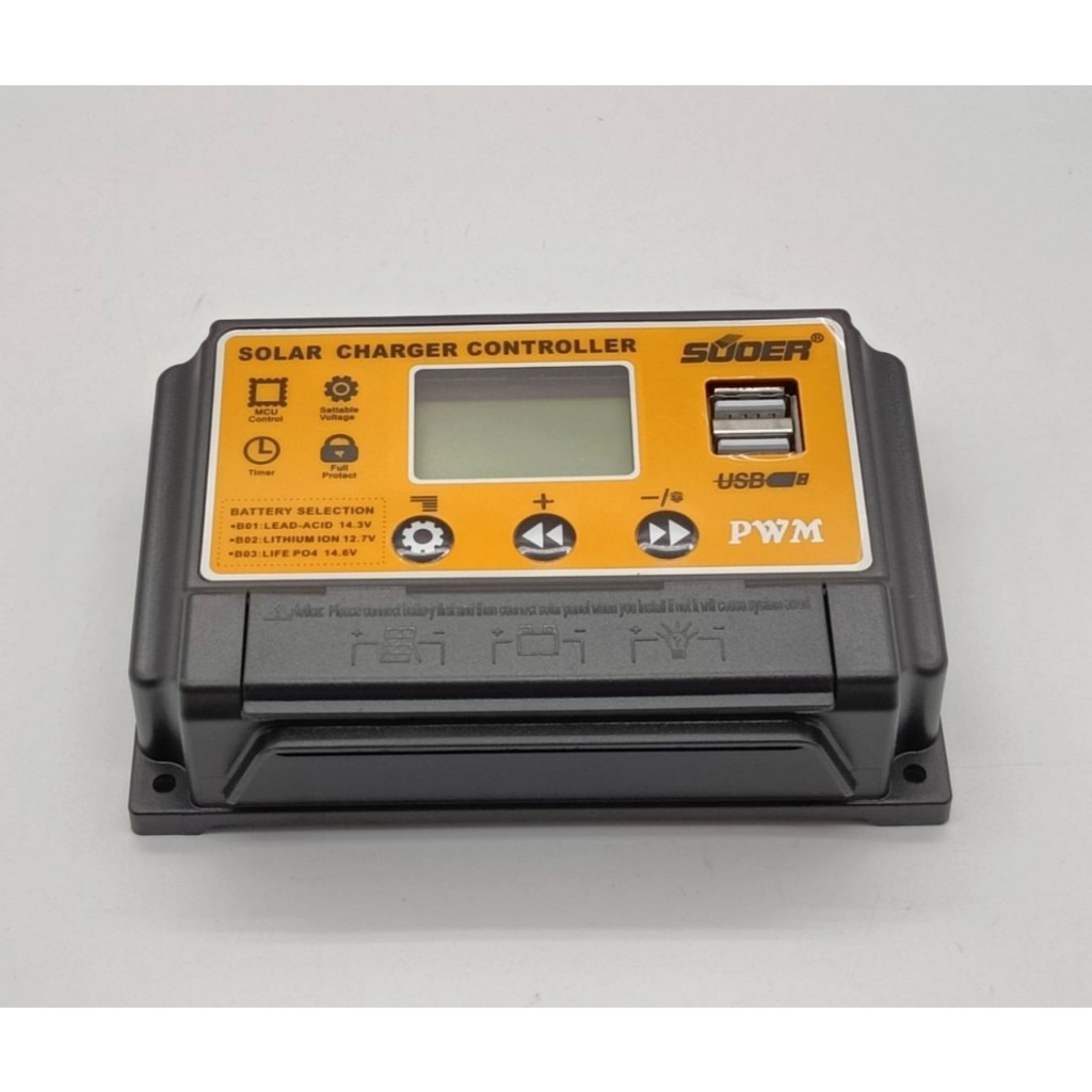 โซล่าชาร์จเจอร์ SUOER 12V-24V 30A   SOLAR Charger Controller 30A