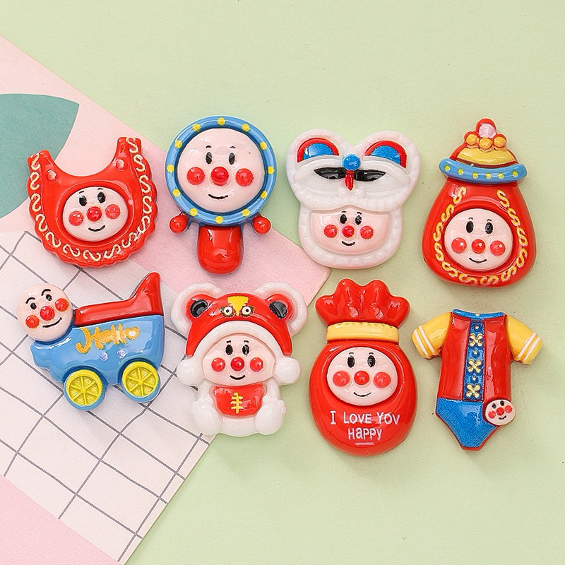 8 ชิ้น/เซ็ท เรซิ่น อันปังแมน สำหรับตกแต่ง diy กิ๊ฟ ขวดน้ำ (เรซิ่นเปล่า)