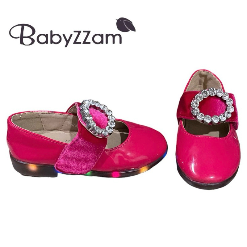 Babyzzam รองเท้าคัชชูเด็กผู้หญิงมีไฟ