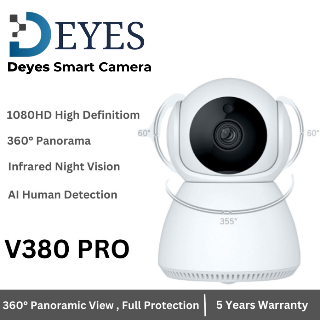 D-eyes Home Security Camera 360° SE 2K V380 PTZ Pro WI-FI HD 1080P / 1296P กล้องวงจรปิดไร้สาย