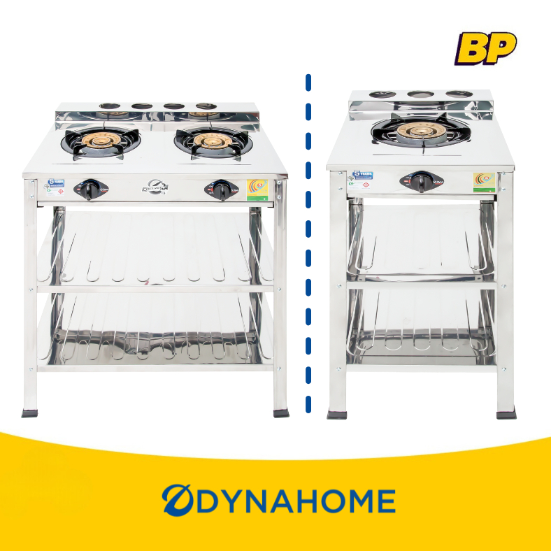 DYNA HOME เตาแก๊สสแตนเลส แบบตั้งพื้น 1 หัว 2 หัว