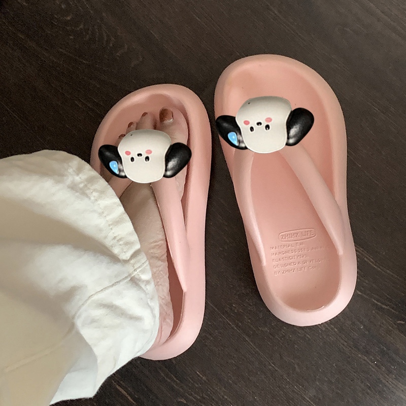 Jthel ขายดีสุดๆ รองเท้าหูหนีบแฟชั่นใครสายหวานสายแบ๊วต้องมีหูคีบใส่สบายไม่บาดหลังเท้า แถมตัวติดน้องหมาๆน่ารักให้ด้วยน๊า