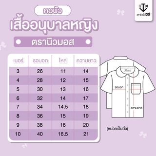 ชุดอนุบาลหญิง คอบัว(เสื้อ+กางกระโปรง) รุ่น4กระดุม สีกรม/สีแดง ตรานิวมอส (newmos) / มีบริการปักชื่อนักเรียน