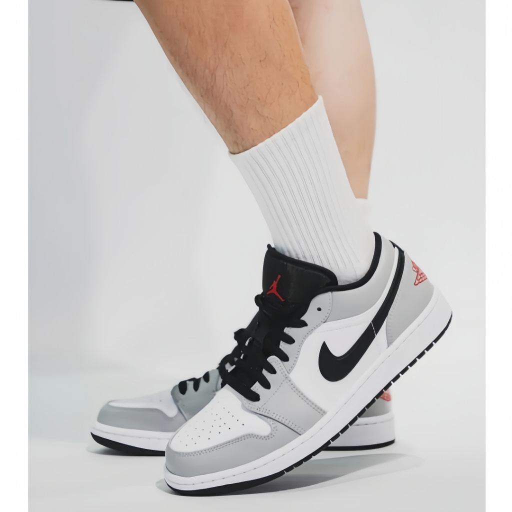 Nike Air Jordan 1 Low Light Smoke Grey Dior soot Sports shoes Running shoes sneakers style ของแท้ 100 %