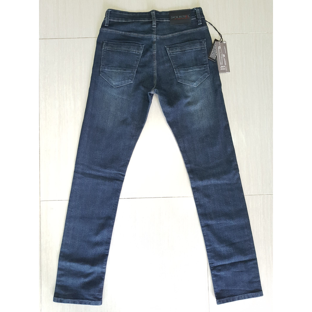 กางเกงยีนส์ Jack Russel กระบอกเล็ก ผ้ายืด เอว 30-31 ของใหม่ มือ1