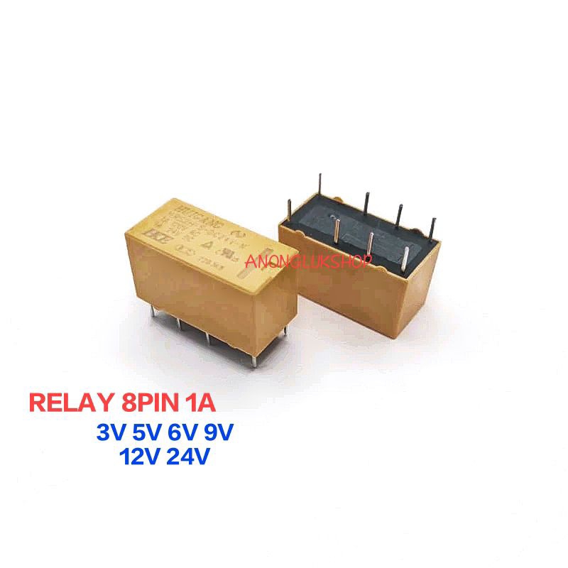 ราคาต่อ 1ตัว 👉👉 รีเลย์ 8ขา 1A 120VAC RELAY 3VDC 5VDC 6VDC 9VDC 12VDC 24VDC