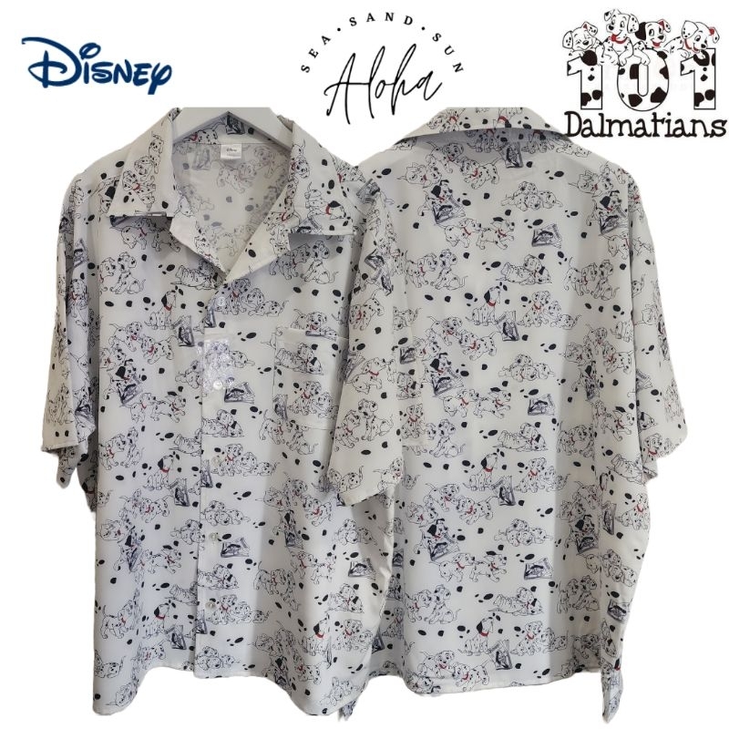 [พร้อมส่งจากไทย] เสื้อฮาวาย/เชิ้ต ญี่ปุ่น แท้100% 🇯🇵  - Disney : 101 Dalmatians  🐶🐶