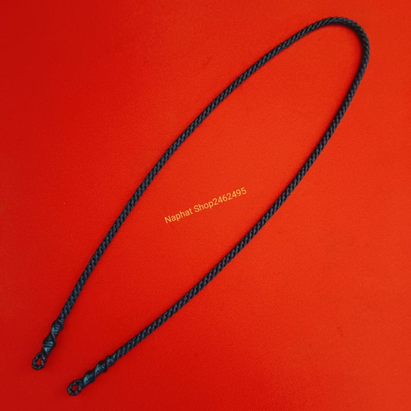 สร้อยคอเชือกเทียน(เส้นขนาด 4มิล)ถักทับลาย2ฝั่ง  งานแฮนเมด ลายถักปราณีต - รูปที่ 3