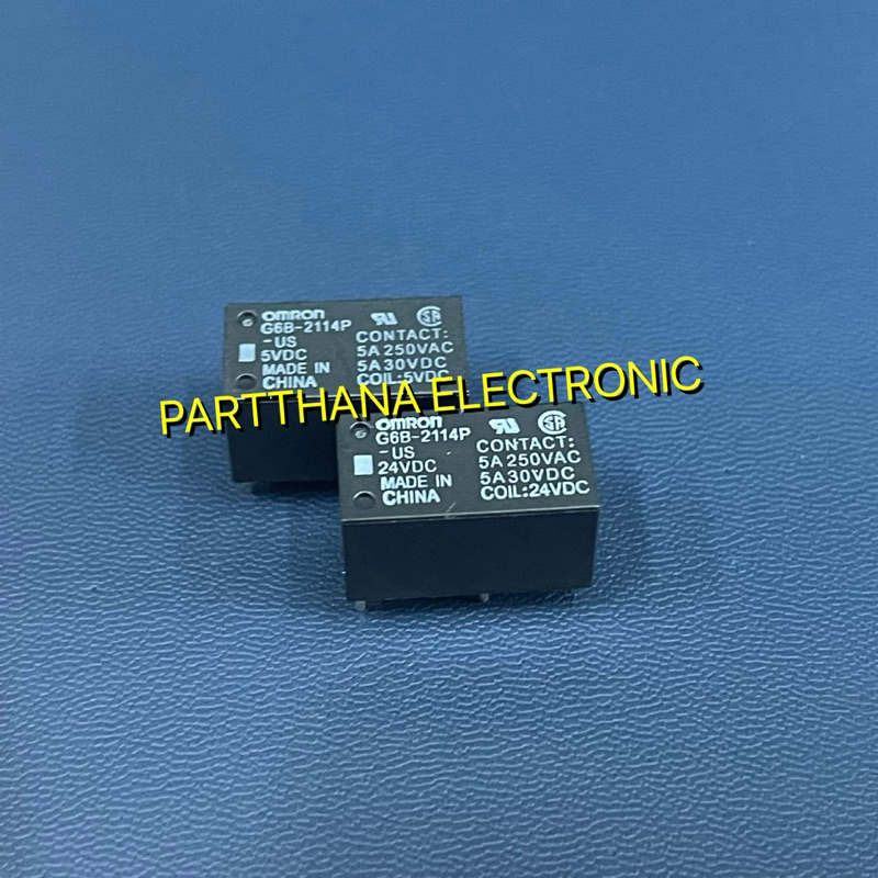 RELAY G6B-2114P-US 5VDC 24VDC 6ขาลงปริ้น พร้อมส่งในไทย