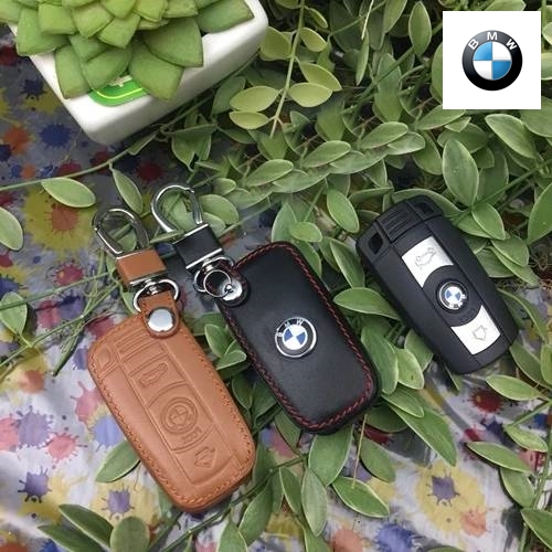 ซองหนังแท้ ใส่กุญแจรีโมทรถยนต์ BMW Series3 (90) Series5 (E60) Series7 Z4 (E85) X1(E84) รุ่นโลโก้เหล็ก
