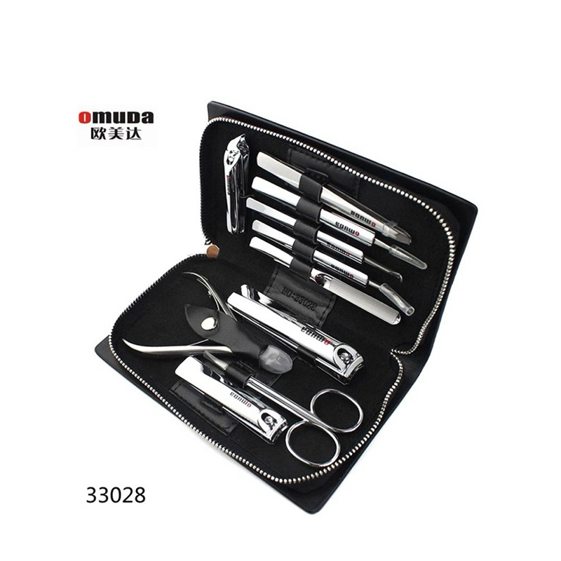 ชุดกรรไกรตัดเล็บสแตนเลส OMUDA 10ชิ้น ของแท้ 100%（33028）