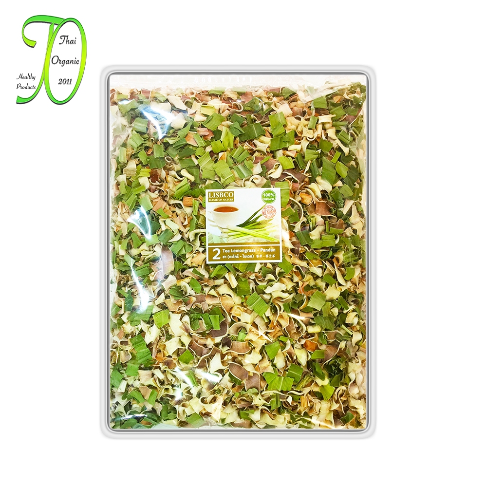 ชาตะไคร้ ใบเตย 100 กรัม ชาสมุนไพร Lemongrass Pandan 100 g. Herbal Tea Grade AA+ ตะไคร้แห้ง ใบเตยแห้ง