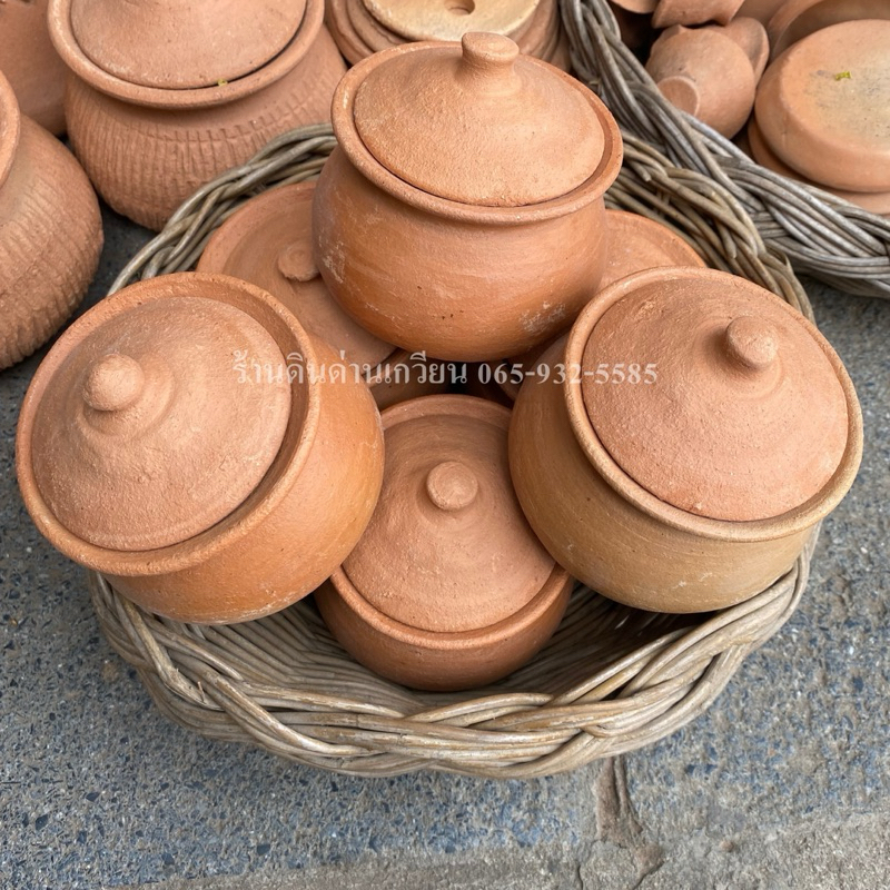หม้อดินเผา หม้อดิน หม้อใส่ขนมหม้อแกง หม้อแกง ขนมหม้อแกง ขนาด3นิ้ว