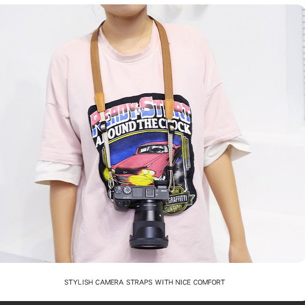 สายคล้องคอกล้อง สายกล้อง Camera strap ผ้ายีนหนานุ่ม เหมาะกับกล้อง Sony A7C mirrorles  xa2 xa3 xa5 xa10 a5100