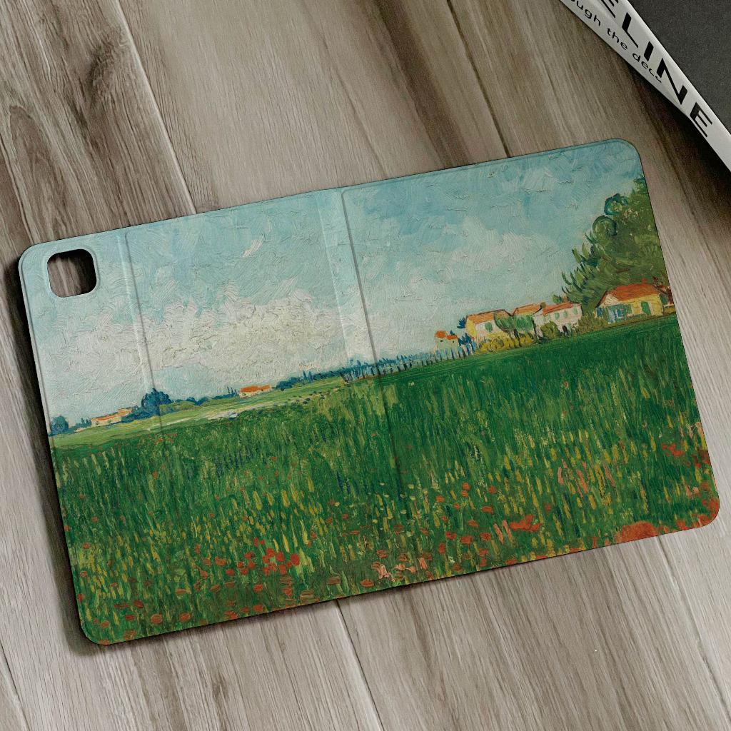 🔥จัดส่งภายใน24ชั่วโมง🔥เคสiPad Gen12 Air8 gen9 gen11 iPad air7/6 13 Case Green Fields iPad gen6 mini7