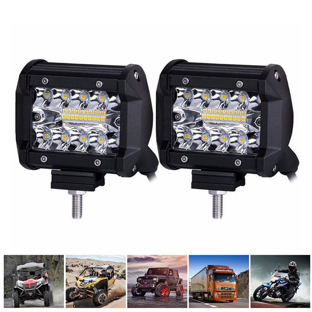 SKYE 4 นิ้ว สปอร์ตไลท์ วัสดุอลูมิเนียมอัลลอย 60W ไฟ Led 12V 24V LED สำหรับมอเตอร์ไซต์ รถยนต์ ไฟสปอตไลท์ led  สปอร์ตไลท์