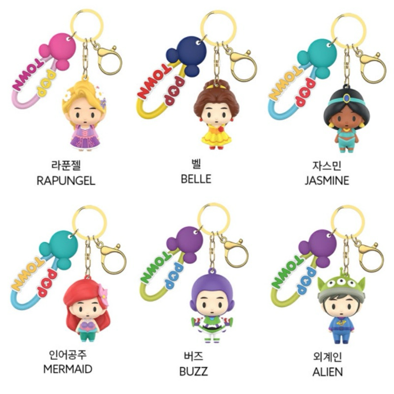 🌈 พร้อมส่ง ❤️ Disney Princess Keychain พวงกุญแจดิสนีย์ พวงกุญแจเจ้าหญิงดิสนีย์ ลิขสิทธิ์แท้ (Ariel,Belle,Jasmine,Lotso)