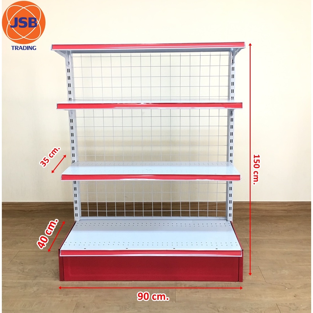 ชั้นวางมินิมาร์ท ชั้นสะดวกซื้อ1-2ด้าน 4 ชั้นชุดต้นและชุดต่อขนาด150-180ส่งฟรีกรุงเทพ-ปริมณฑลร้านส่งใว