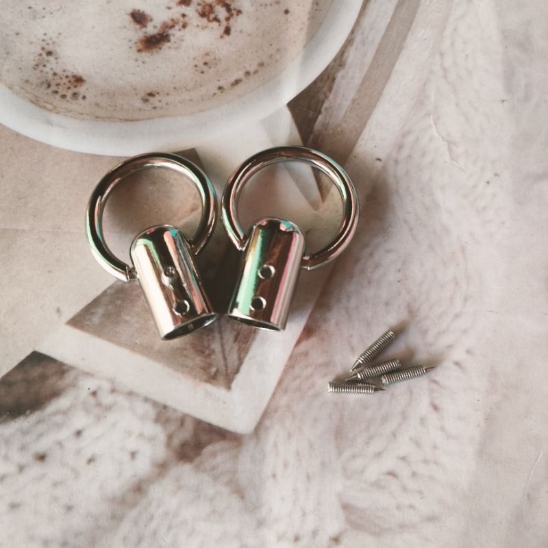 อะไหล่เกือกม้าหูท่อสำหรับกระเป๋ามีสีเงินสีทอง(2)