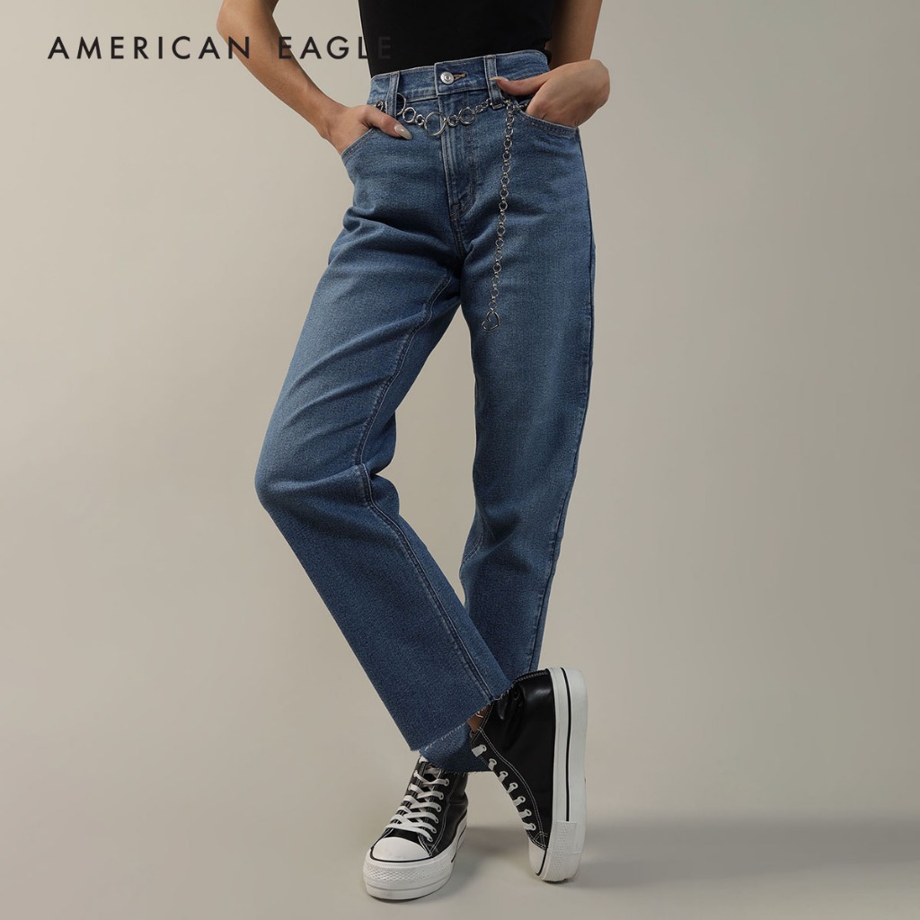 American Eagle Super High-Waisted Ankle Straight Jean กางเกง ยีนส์ ผู้หญิง แองเคิล สเตรท เอวสูง (WSV 043-4971-936)