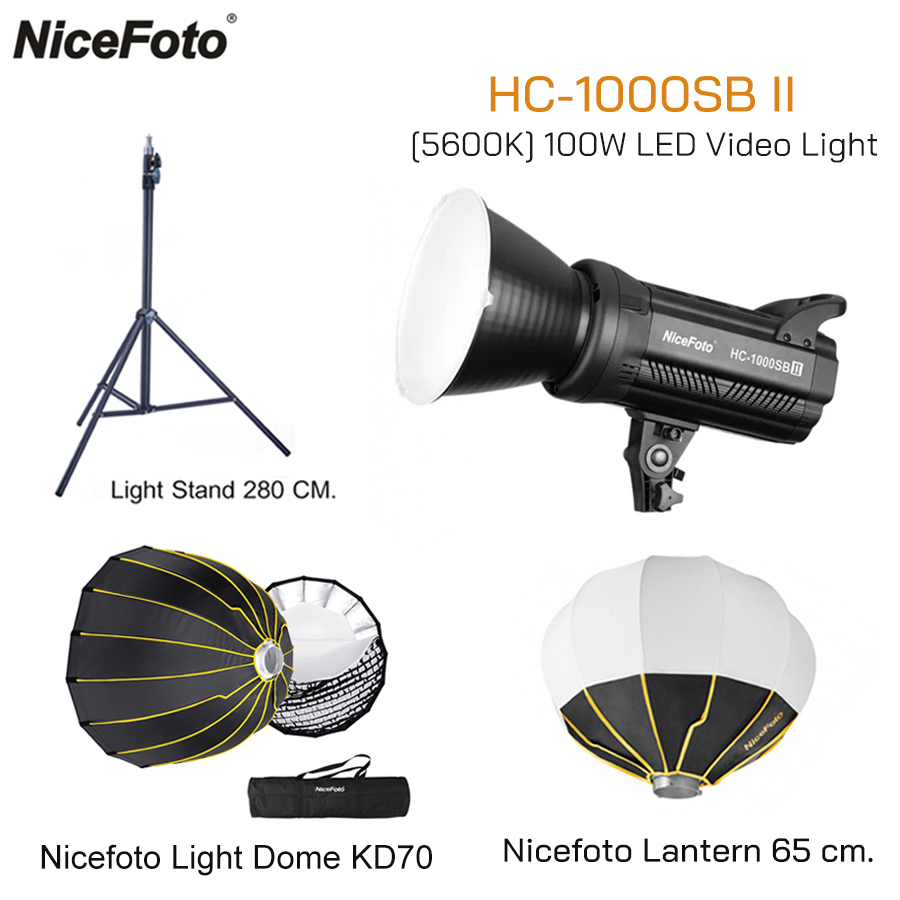 Nicefoto HC-1000SB II 100W LED Video LightไฟLED ต่อเนื่อง 100Wสำหรับงานถ่ายวีดีโอ