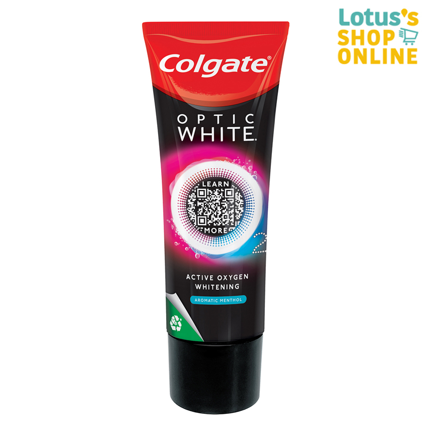 คอลเกต ยาสีฟันสูตรฟันขาว ออพติคไวท์โอทู อะโรมาติกเมนทอล ขนาด 85 กรัม COLGATE OPTIC WHITE O2 AROMATIC 85 G.