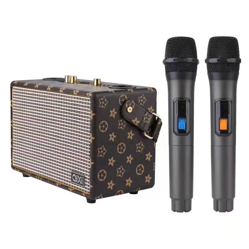 ลำโพงบลูทูธ SK-2036 Bluetooth Speaker มาพร้อมไมค์ไร้สาย 2 ตัว สำหรับการฟังเพลง เสียงเบสทรงพลังสุดขีด