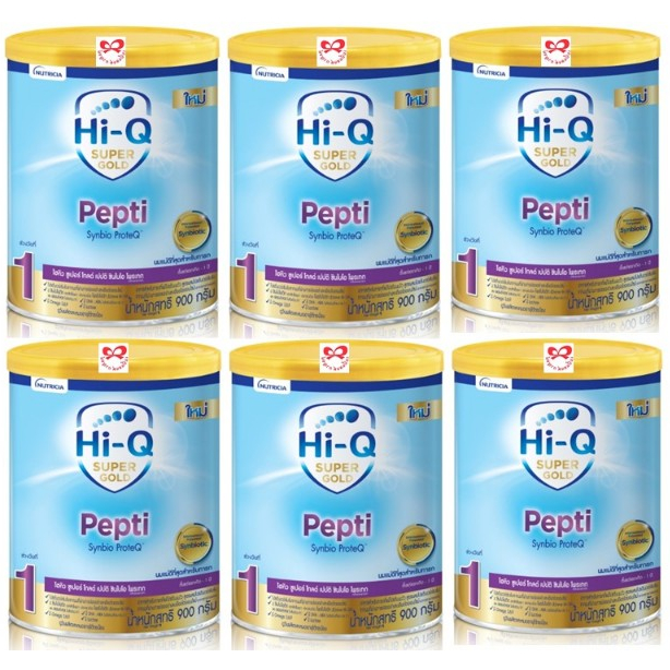 <อ่านก่อนสั่ง>โฉมใหม่❗️นมผง Hi-Q Pepti Supergold ขนาด 900 กรัม ( ยกลัง 6 กระป๋อง )Exp.เดือน4/2027