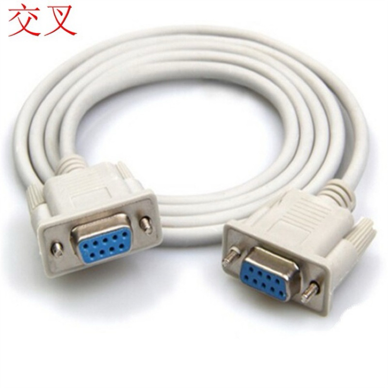 9-pin สายเคเบิลอนุกรมเมีย/เมีย RS232ข้ามสาย COM พอร์ตสายข้อมูลสำหรับหลุมDB 9พิน