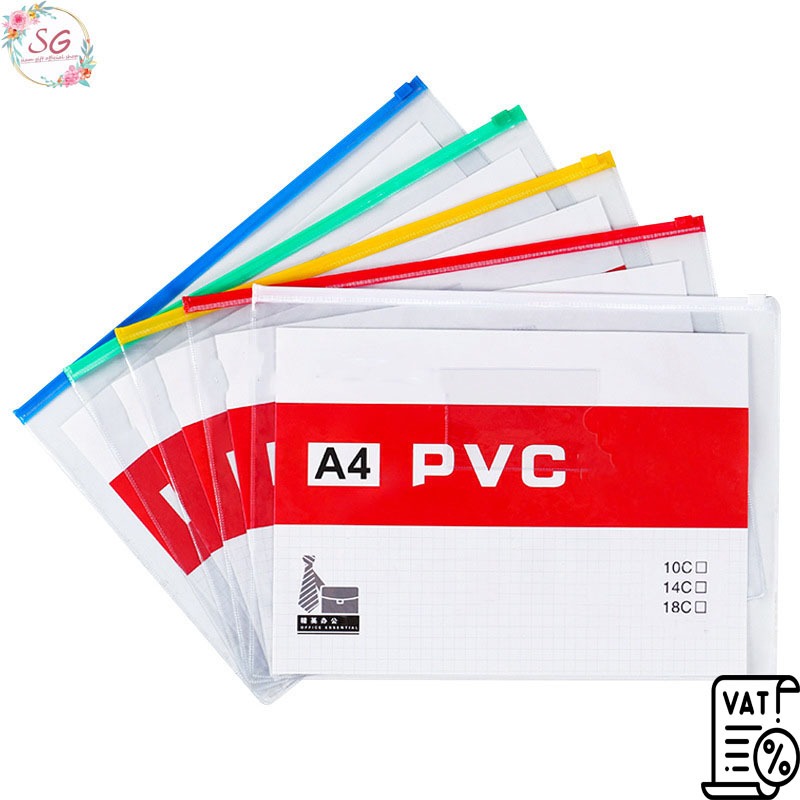 （M554)ซองซิปพลาสติก A4 วัสดุ PVC ซิปกันน้ำ ประหยัดคุ้มค่า ถูกและดี พร้อมจัดส่ง พร้อมส่ง ที่ใส่เอกสาร