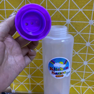 ขวดซอส 3รู ใหญ่ (750ml.) มีฝาปิด พลาสติกคุณภาพดี