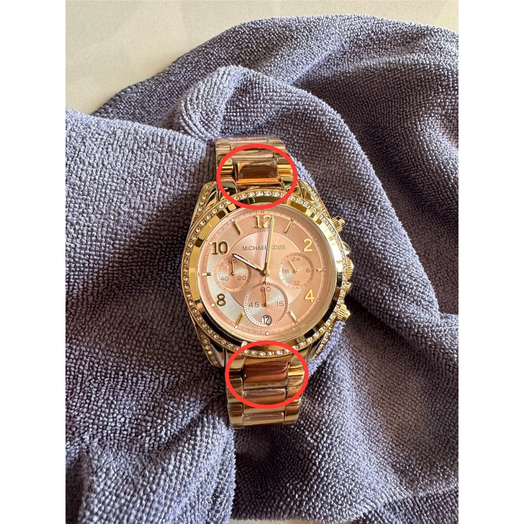 🔥SALE🔥 สินค้ามีตำหนิ ของใหม่-ของแท้ นาฬิกา Michael Kors Blair Two-Tone Watch สีทอง+โรสโกลด์ หน้าปัด 39 มม.