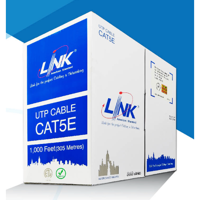 แท้!! สายแลน Link CAT5e UTP cable US-9015 / US-9015LSZH 305m./box