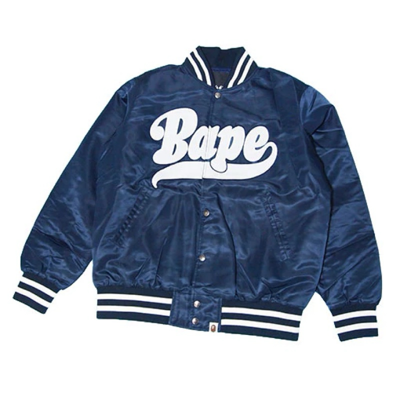 BAPE SATIN STADIUM JACKET [ L size ]