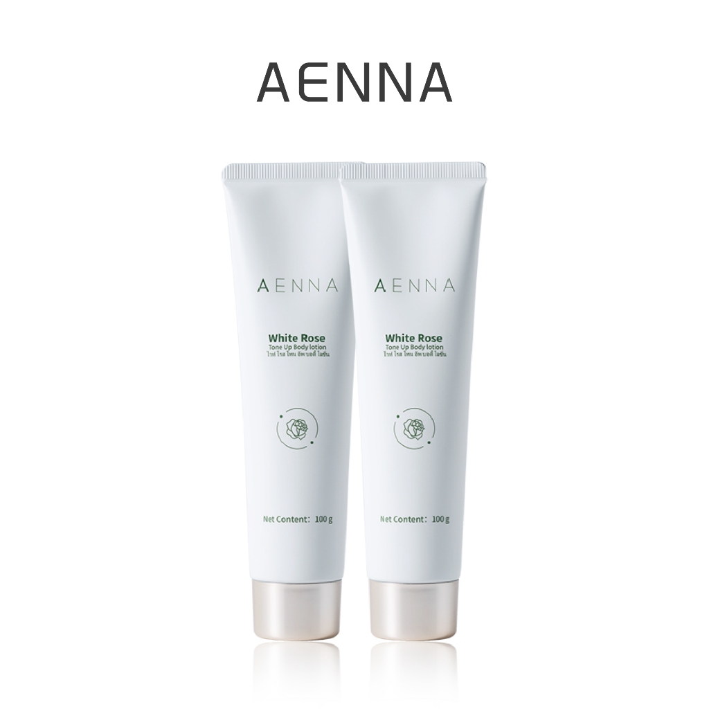 AENNA โลชั่นโทนอัพ ปรับสีผิวกระจ่างใส เซ็ต 2 ชิ้น AENNA WHITE ROSE TONE UP BODY LOTION 100g*2