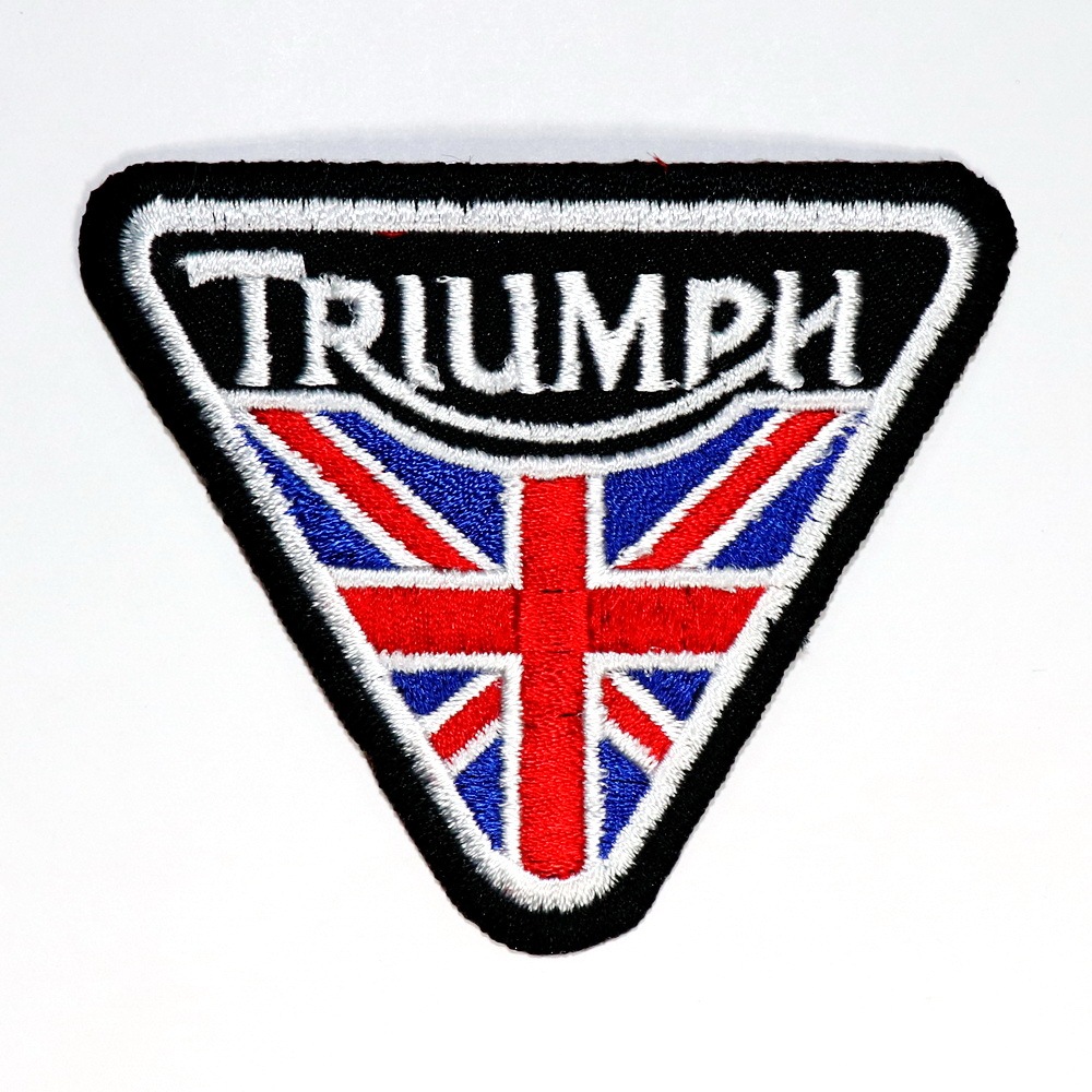 ตัวรีดติดเสื้อ มอเตอร์ไซค์ บิ๊กไบค์ Triumph Motorcycles Patch งานปัก DIY WOP ตัวรีด อาร์ม ติดเสื้อ แจ็คเก็ต ชุดแข่งรถ
