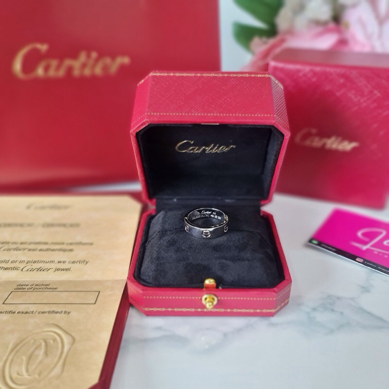 [ทักแชทก่อนสั่งซื้อ] แหวน Cartier ผู้ชาย หนา 5.5 รุ่นขายดี อุปกรณ์ครบ fullset