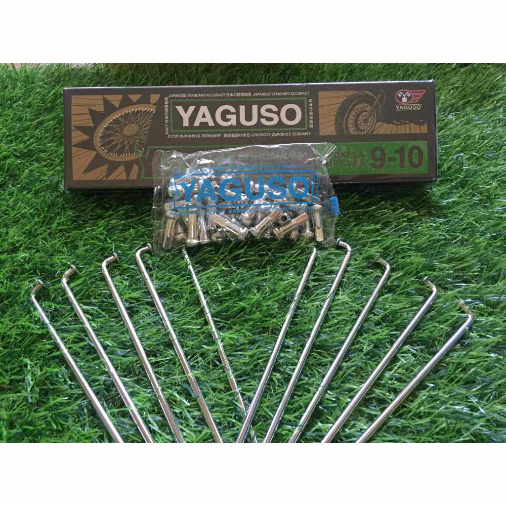 ซี่ลวด157ขอบ17ซี่ลวด ชุบโครเมี่ยมกูสู้ GUSO ( YAGUSO ) ปลายซี่ลวด2ชั้น ล้อหลัง เบอร์ 9/10 x 157 ซี่ล