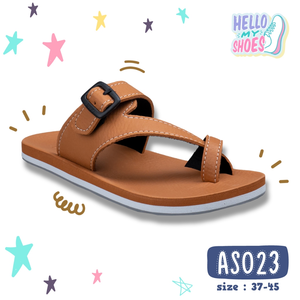 รองเท้าแตะลำลองแบบหูหนีบ พื้นยางพารากันลื่น รุ่น AS023  สินค้าตรงปก จัดส่งไว แท้100%